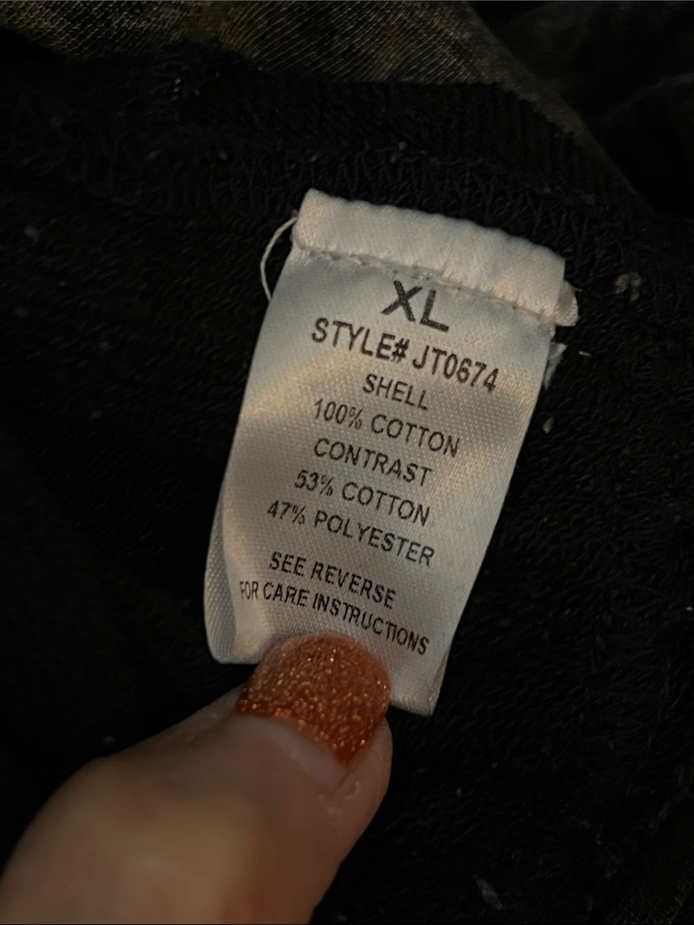 Oli & Hali Oversized Washed Black Fabric/Blue Denim Hooded Jacket w/Pockets - Picture 13 of 16